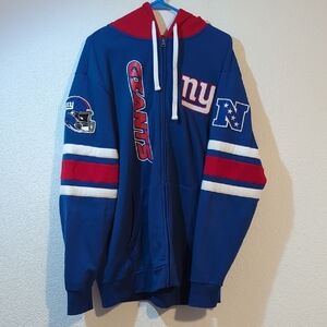 NFL G-III Hooded XXL Jacket New York Giants Red White And Blue 60 Cotton 40 Poly